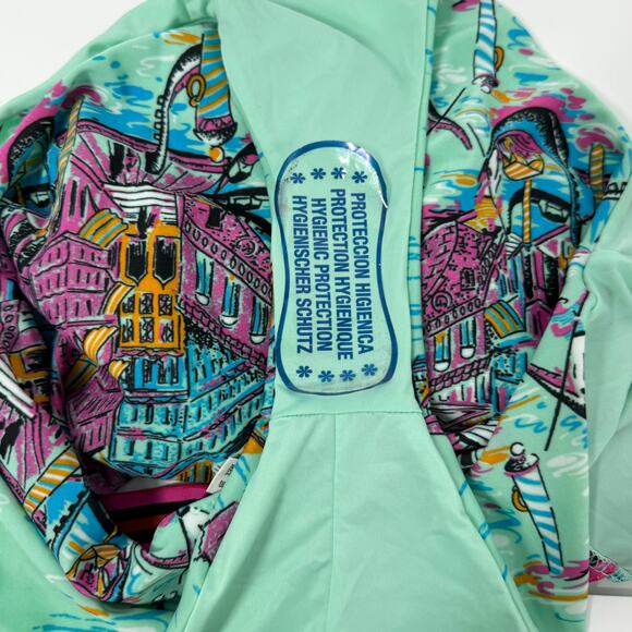 NWT  Zara Gondola Print Swimsuit Aqua One Piece Beach Vacay Cruise Resort Size L - Picture 8 of 11